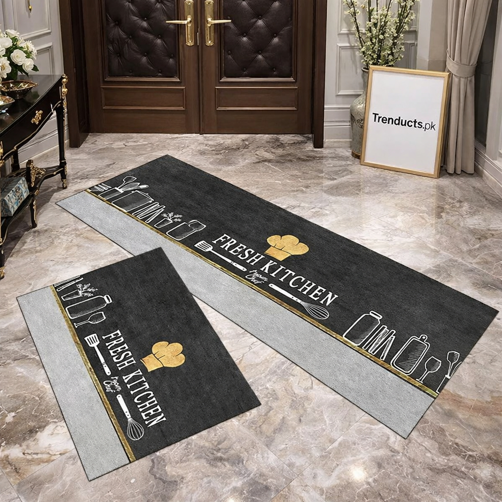 Premium 2-Piece Anti-Slip Runner Set – Large Waterproof Nappa Fabric Mats