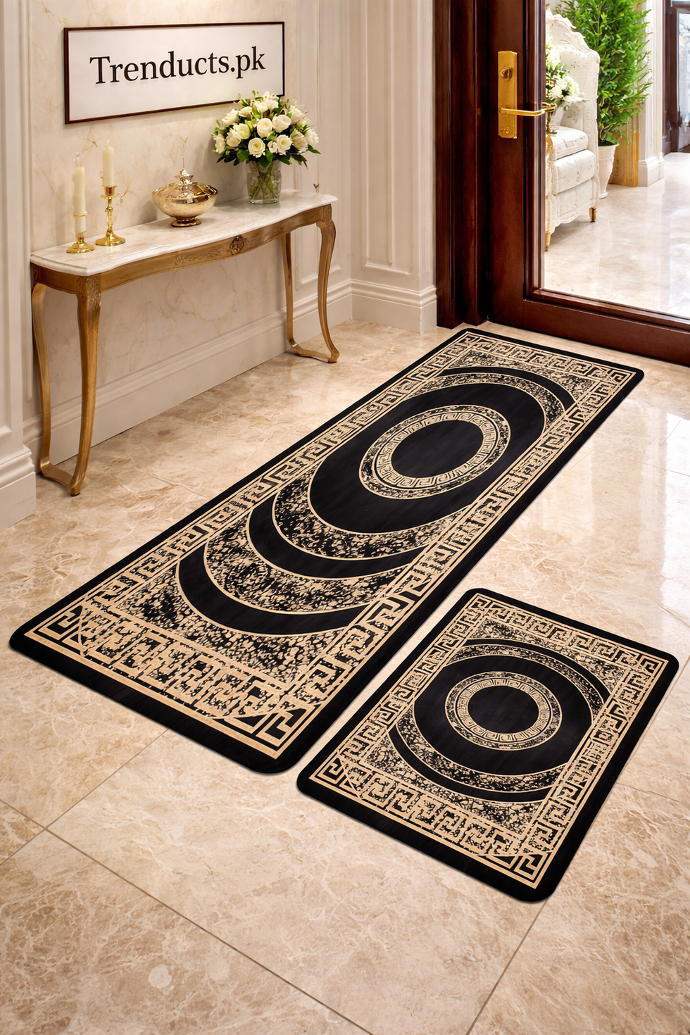 Premium 2-Piece Anti-Slip Runner Set – Large Waterproof Nappa Fabric Mats