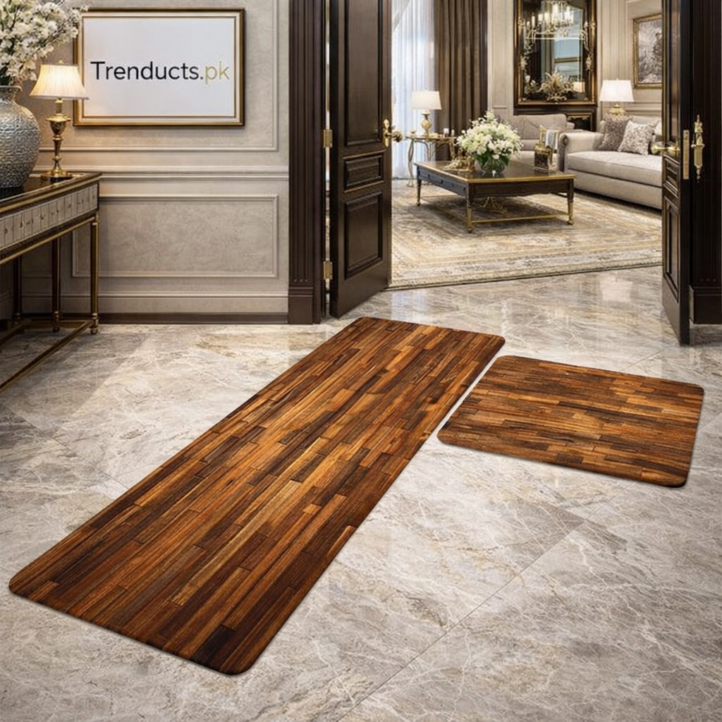 Premium 2-Piece Anti-Slip Runner Set – Large Waterproof Nappa Fabric Mats