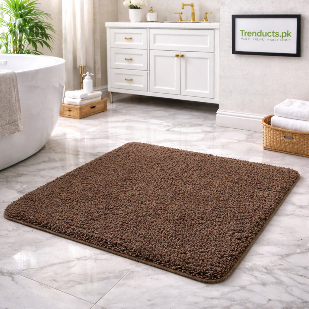 Comfort Shaggy Anti-Slip Bath Mat – Ultra-Soft & Super Absorbent