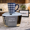 Premium 4-Piece Textured Ceramic Mug Set – Modern Nordic Coffee & Tea Cup Collection