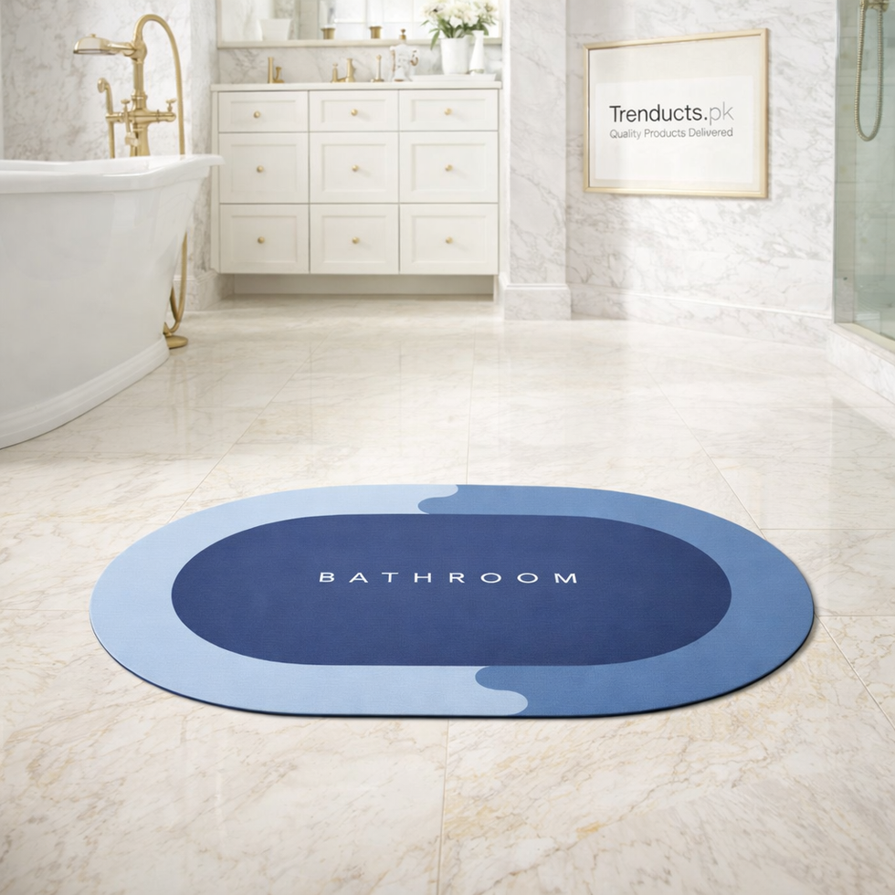 Super Absorbent Nappa Leather Bathroom Mat – Anti-Slip Quick-Dry Magic Floor Rug