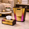 Crystal Luxe Wooden Dustbin & Tissue Box Set – Premium Decor