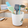 Floral Circular Storage Basket - Elegant Home Organizer