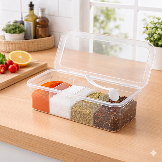 Winged Dragon 4-Grid Spice Box - Kitchen Organizer