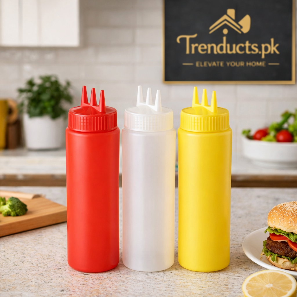 3 Nozzle Squeeze Sauce Bottle - Precision Drizzle for Kitchen & Decor