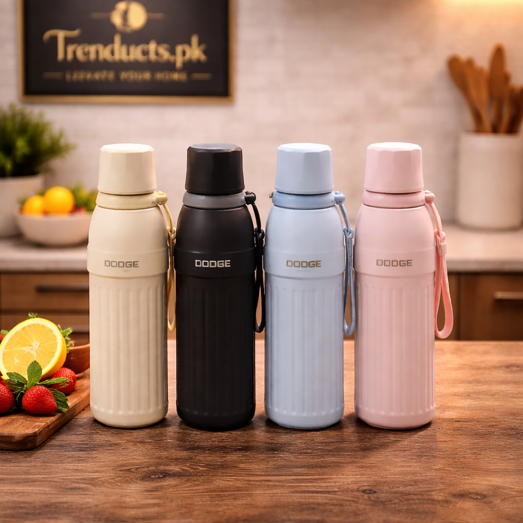 Dodge 600ml Travel Thermos – Premium Insulated Bottle (Random color)