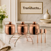 Aero Metallic 3-Piece Stainless Steel Condiment & Spice Jar Set