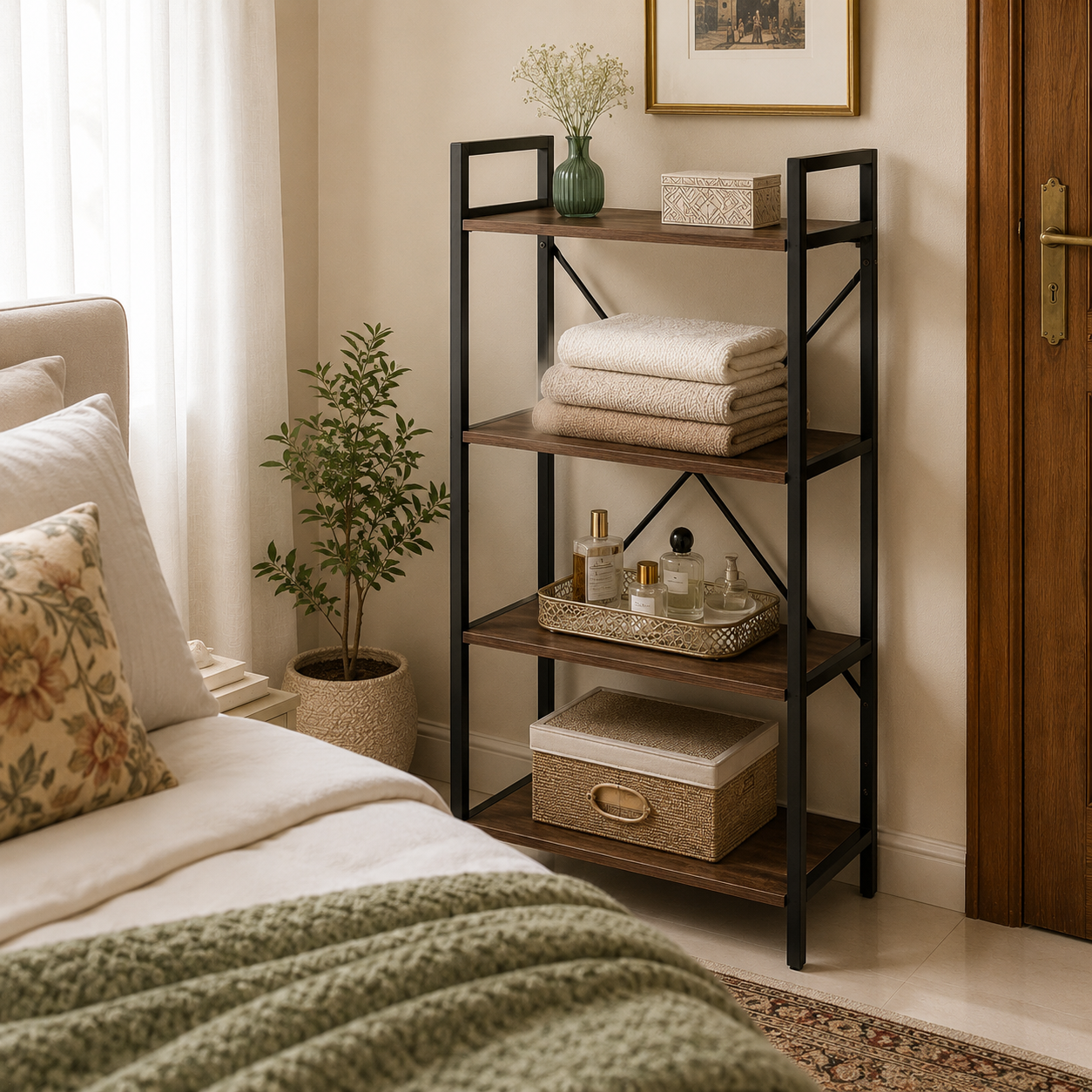 4-Tier Universal Storage Rack (Movable with Wheels)