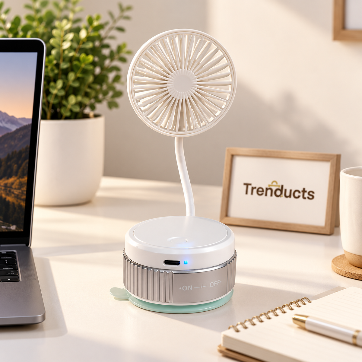 Mini Wall Fan with Flexible Neck