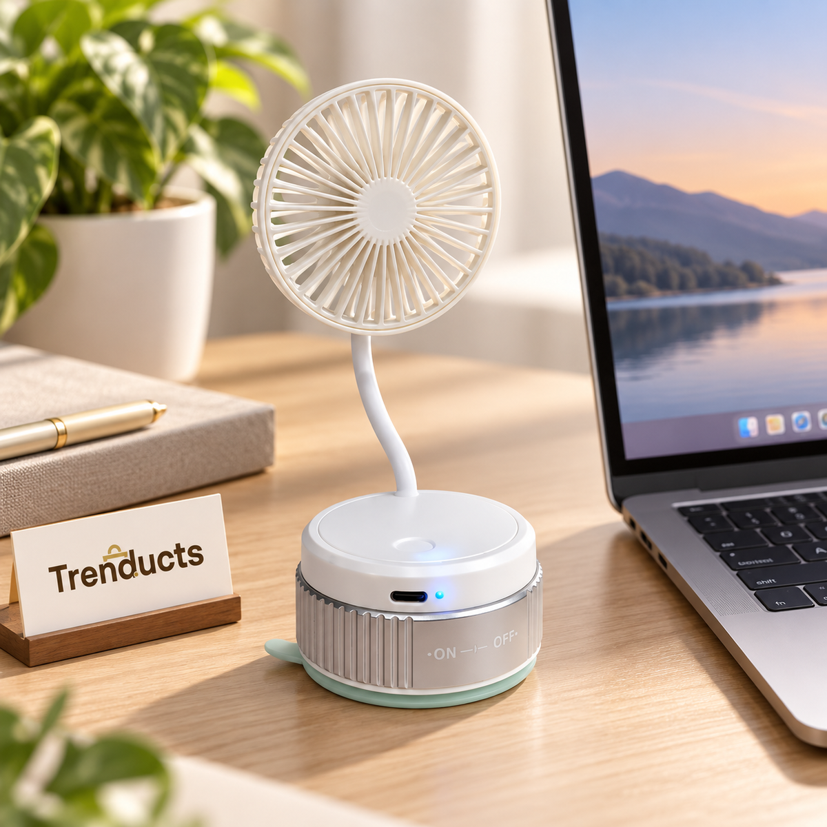 Mini Wall Fan with Flexible Neck