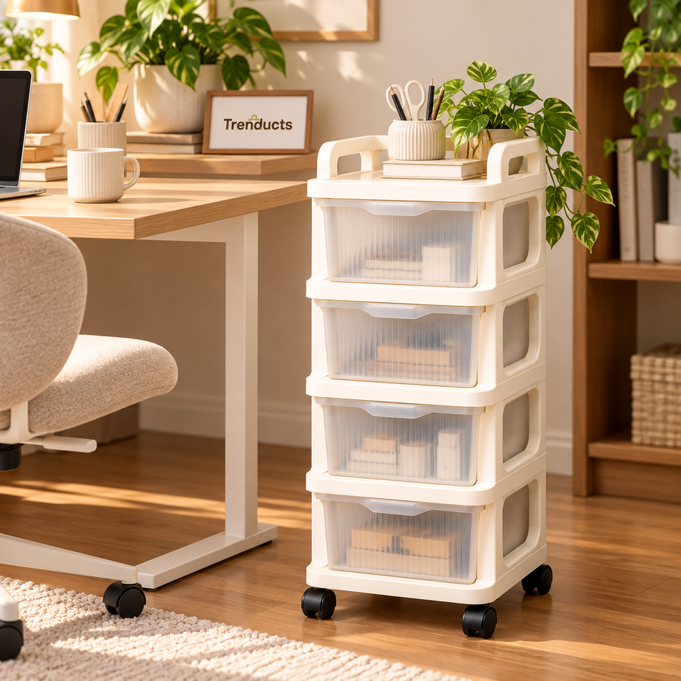 Premium Tier Rolling Drawer Storage Trolley