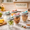 Insulated Double-Wall Borosilicate Glass Mug with Lid