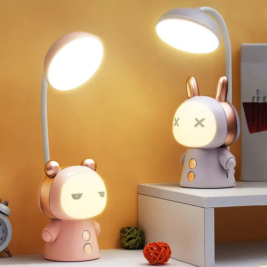 Cute Cartoon LED Kids Desk Lamp – Rechargeable Eye-Care Study Light
