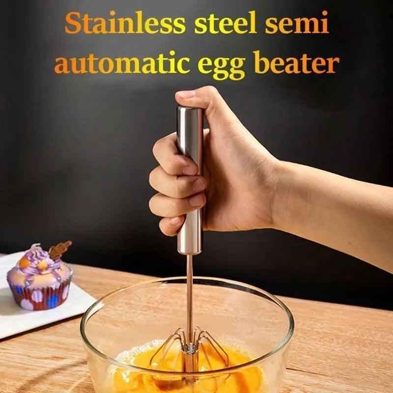Stainless Steel Egg Beater - Durable Kitchen Whisk for Eggs and Batter - Clarify.pk