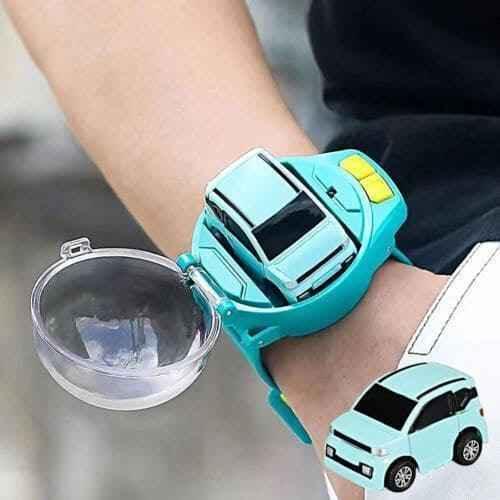 Mini Remote Control Car - Rechargeable Watch Car for Kids with Silicone Strap - Clarify.pk