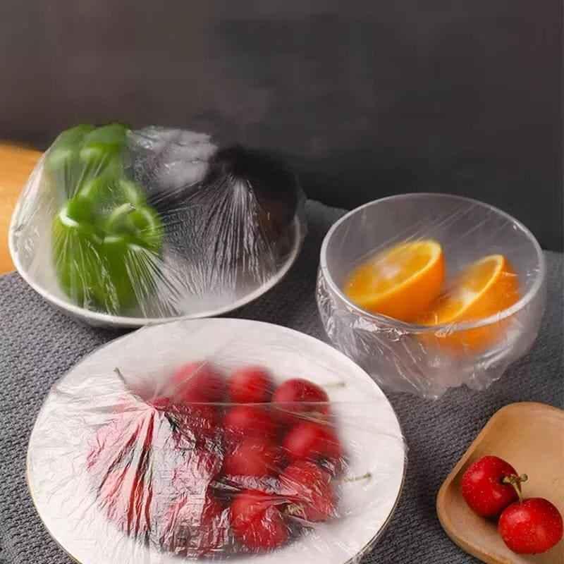 100-Pack of Stretchable Plastic Bowl Covers for Food Storage - Clarify.pk
