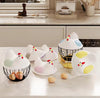 Hen Shaped Egg Basket with Lid - Large Capacity Chicken Egg Holder & Kitchen Storage