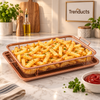 Non-Stick Crisper Tray with Basket – Oven BBQ & French Fries Baking Tray Set