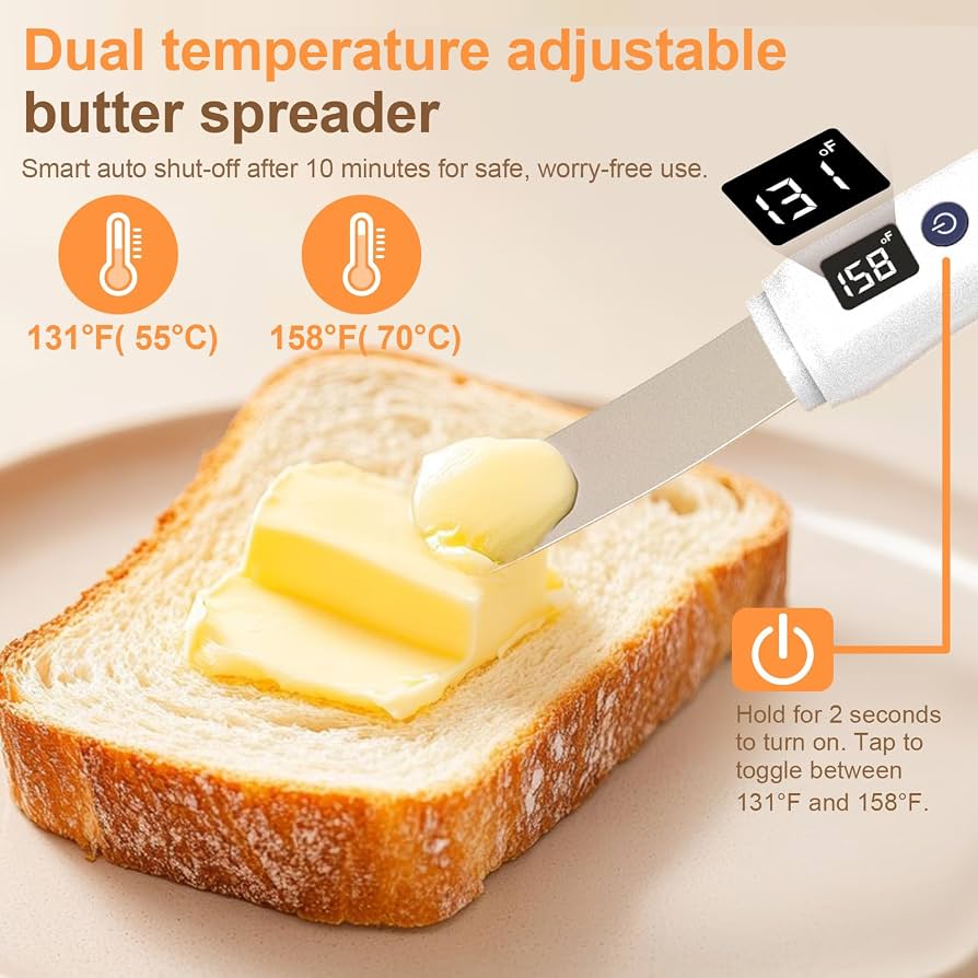 Electric Heated Butter Spreader Knife – USB Rechargeable, Waterproof