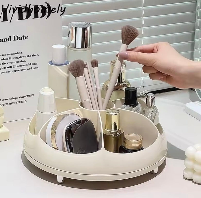 Rotating Cosmetic Organizer Tray - Makeup & Skincare Storage