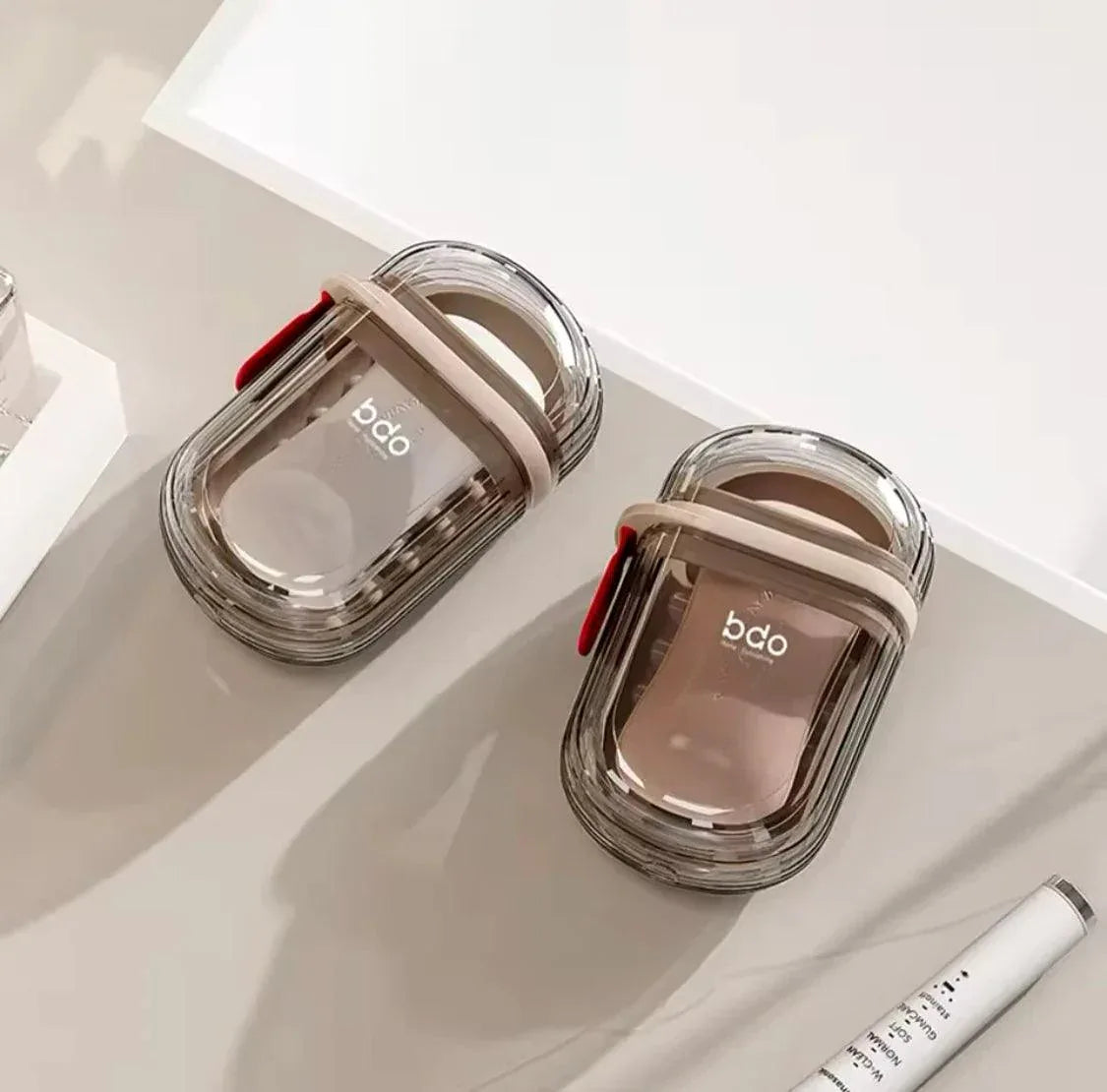 Portable Soap Dish with Drainage - Travel-Friendly Design - Clarify.pk