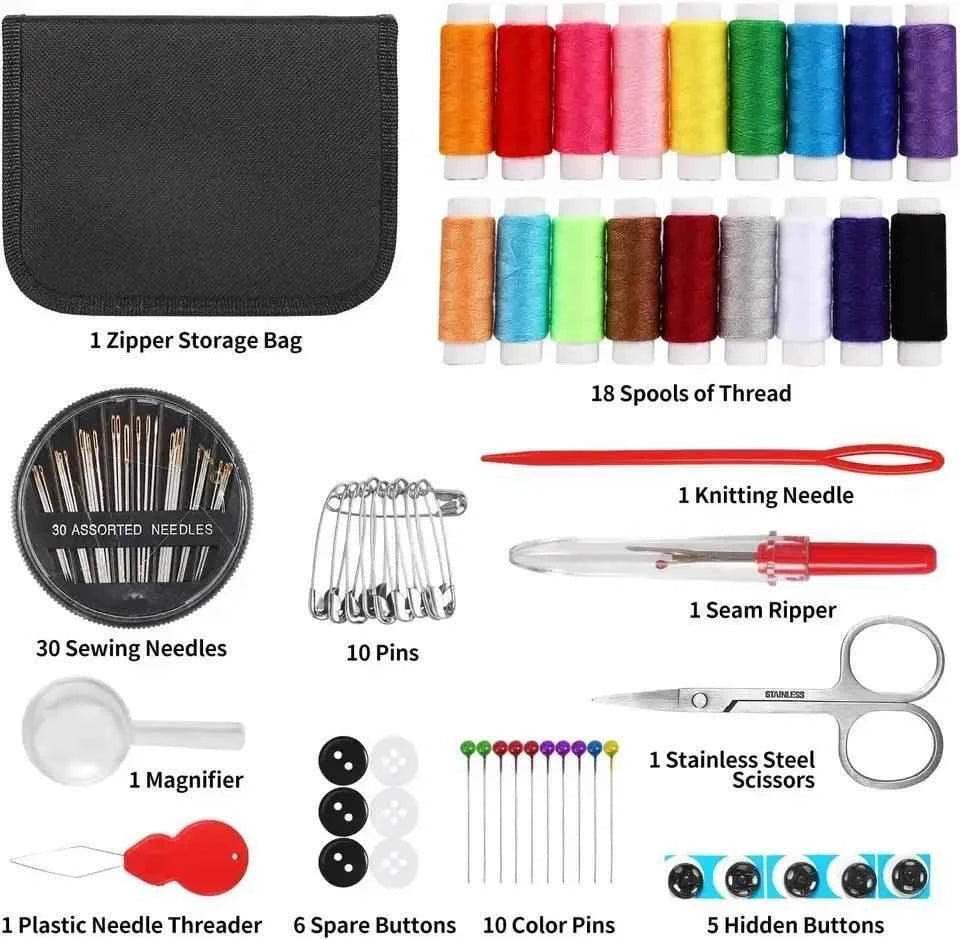 98 Pcs Sewing Kit Essentials - Complete Household Sewing Kit for Crafts and Repairs - Clarify.pk