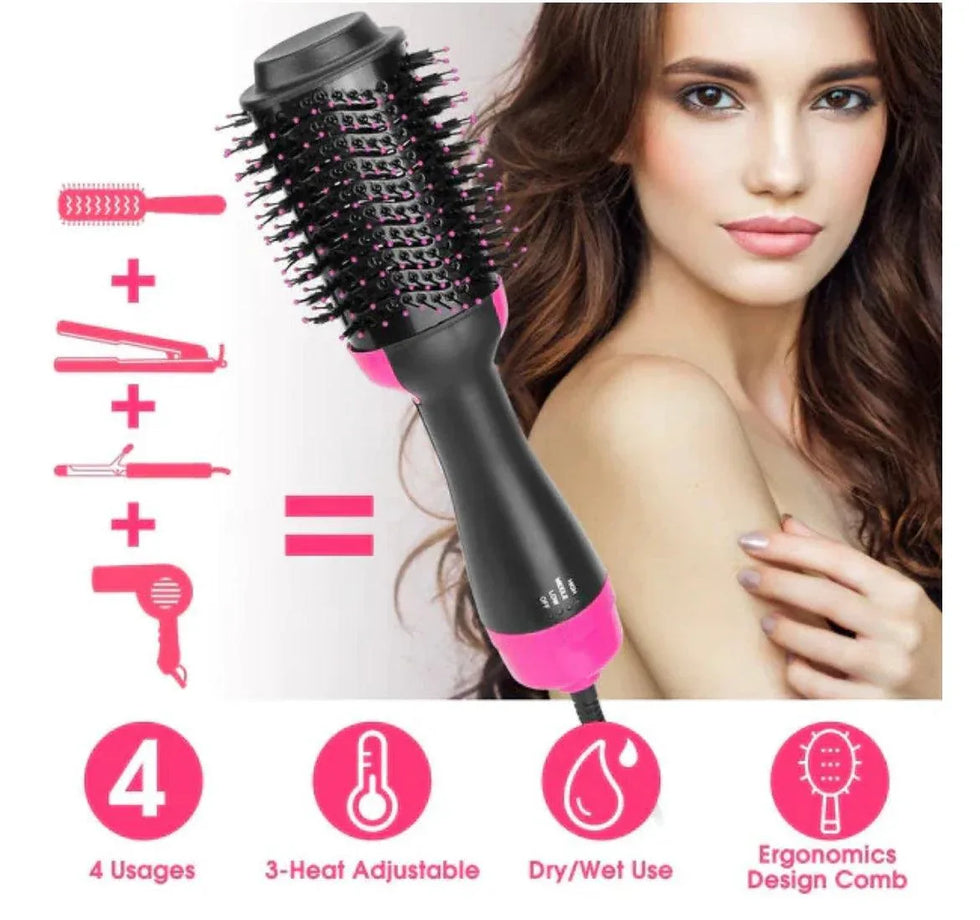 Hot Air Brush 3-in-1 for Blow Drying, Styling, and Volumizing - Clarify.pk
