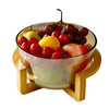 Elegant European Transparent Glass Fruit Basket - Clarify.pk