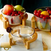Elegant European Transparent Glass Fruit Basket - Clarify.pk