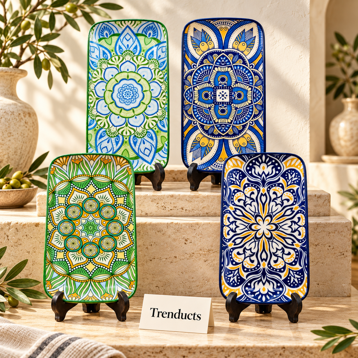 Luxury Rectangular Ceramic Serving Platter