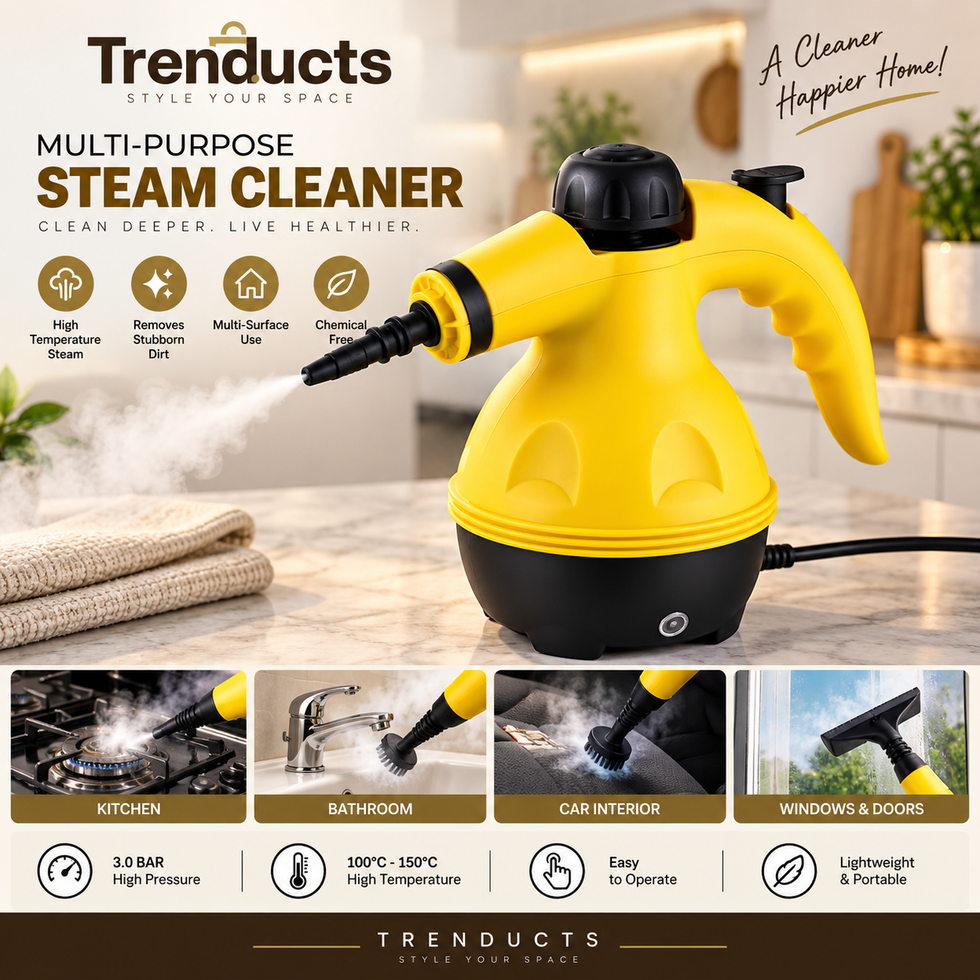Multipurpose Handheld Steam Cleaner with Complete Accessory Set