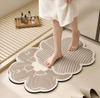 Flower Shaped Anti-Slip Bath Mat - Soft Absorbent Bathroom Rug