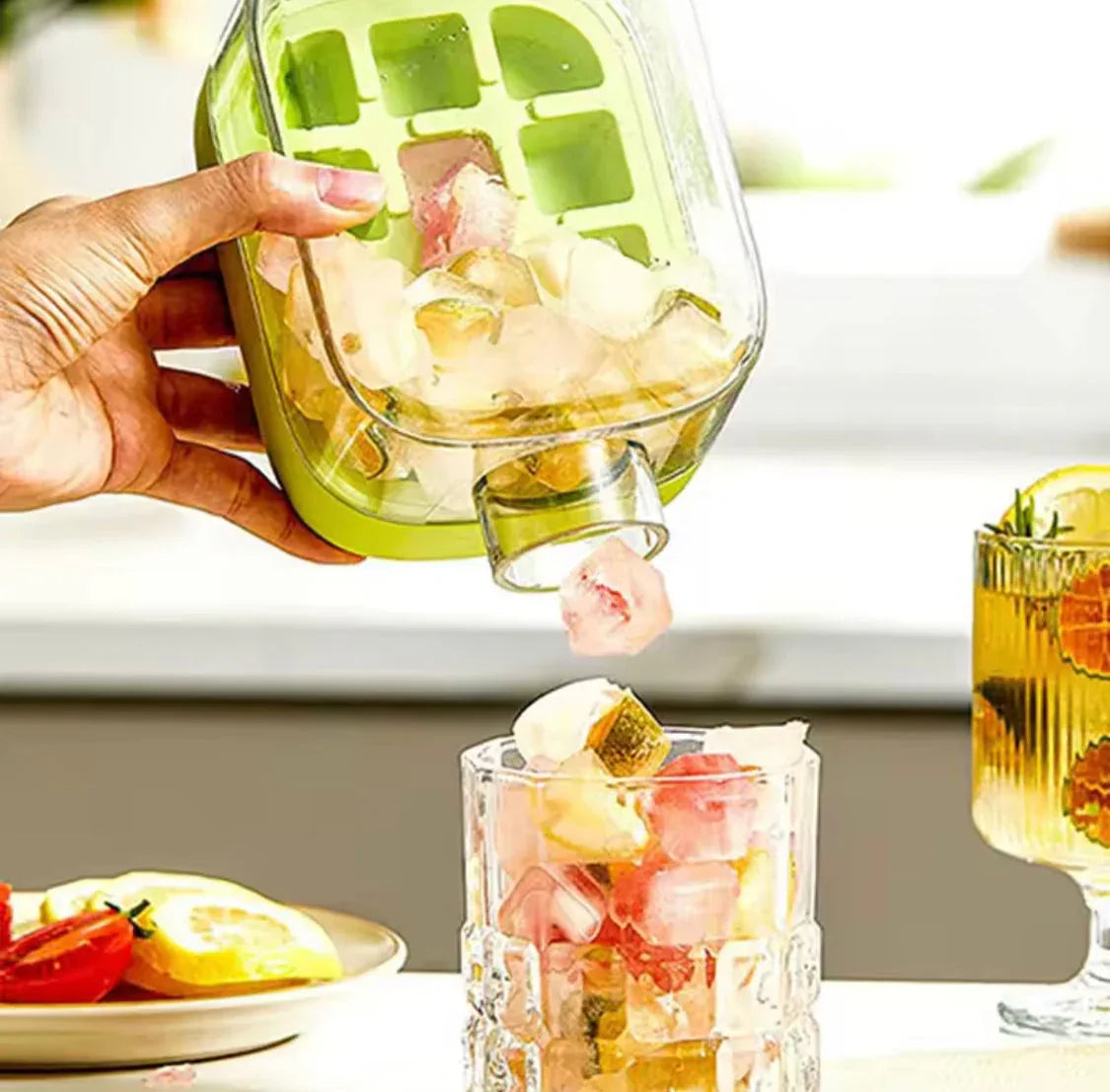 Silicone Ice Cube Tray with Straw - Leakproof - Clarify.pk