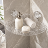 Acrylic Corner Suction Shelf – Drill-Free Bathroom Corner Bathroom Shelf
