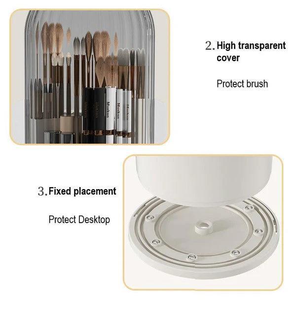 Acrylic Makeup Brush Organizer - Stylish Holder for Your Beauty Tools - Clarify.pk