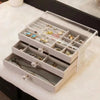 Acrylic Jewelry Organizer with 3 Drawers for Stylish Storage - Clarify.pk