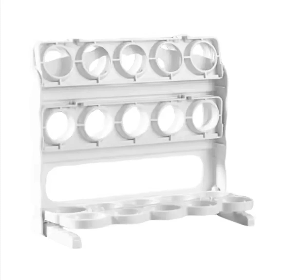 3-Tier Egg Storage Organizer, Large Capacity Egg Rack For Refrigerator,Collapsible Egg Tray - Clarify.pk