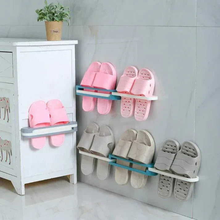 Wall Mounted Shoe Organizer and Towel Rack for Bathroom and Entryway - Clarify.pk