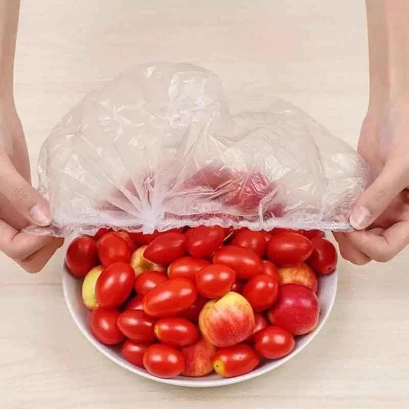 100-Pack of Stretchable Plastic Bowl Covers for Food Storage - Clarify.pk