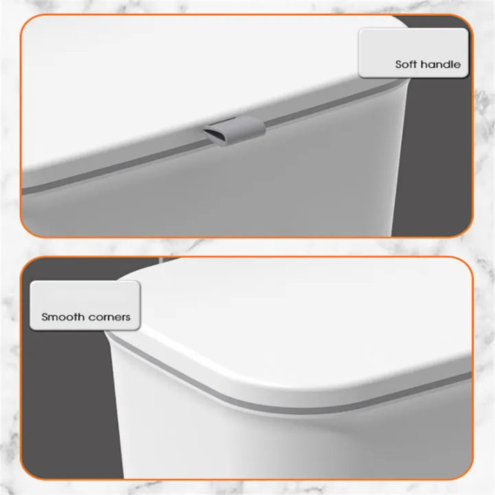 Hanging Cabinet Trash Can with Lid – Kitchen Door & Wall Mounted Waste Bin