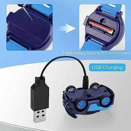 Mini Remote Control Car - Rechargeable Watch Car for Kids with Silicone Strap