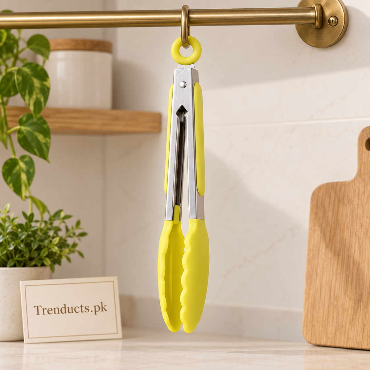 Stainless Steel Kitchen Tongs with Silicone Tips – Non-Slip Food Serving Tongs