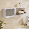Wall-Mounted Soap Dish Holder with Lid – Double Grid Drain Box, Punch-Free