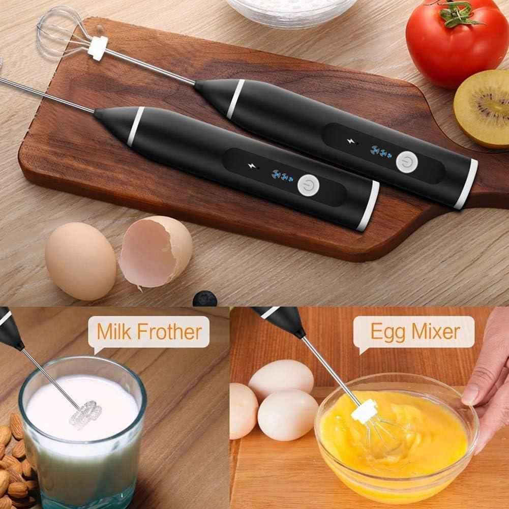 2 in 1 Portable Milk Frother and Egg Beater, USB Rechargeable Handheld Coffee Mixer and Kitchen Blender - Clarify.pk