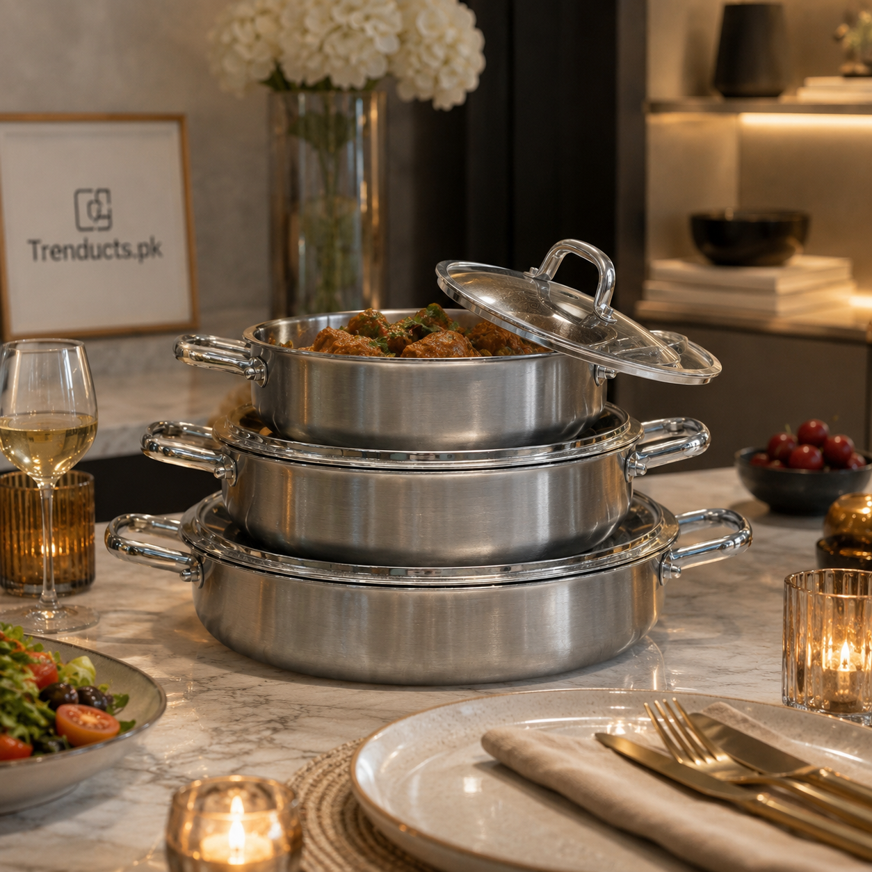 OSFE Honeycomb Wok with Lid – 3 Sizes