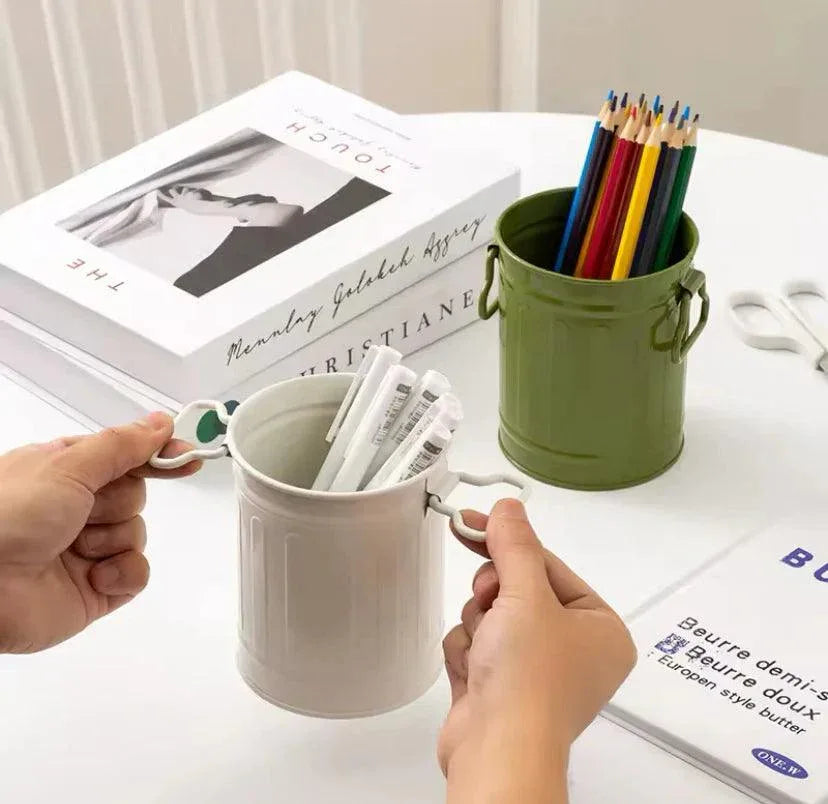 Portable Retro Pen Holder - Vintage Desk Organizer for Home and Office - Clarify.pk