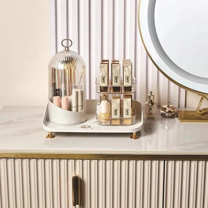 Rotating Luxury Cosmetic Organizer – 360° Vanity Station