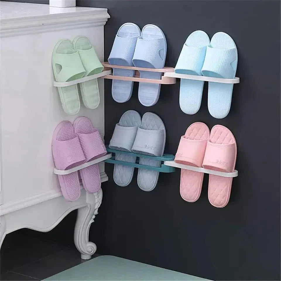 Wall Mounted Shoe Organizer and Towel Rack for Bathroom and Entryway - Clarify.pk