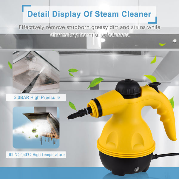 Multipurpose Handheld Steam Cleaner with Complete Accessory Set
